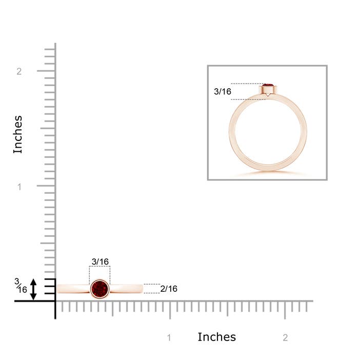 AAAA - Ruby / 0.23 CT / 14 KT Rose Gold