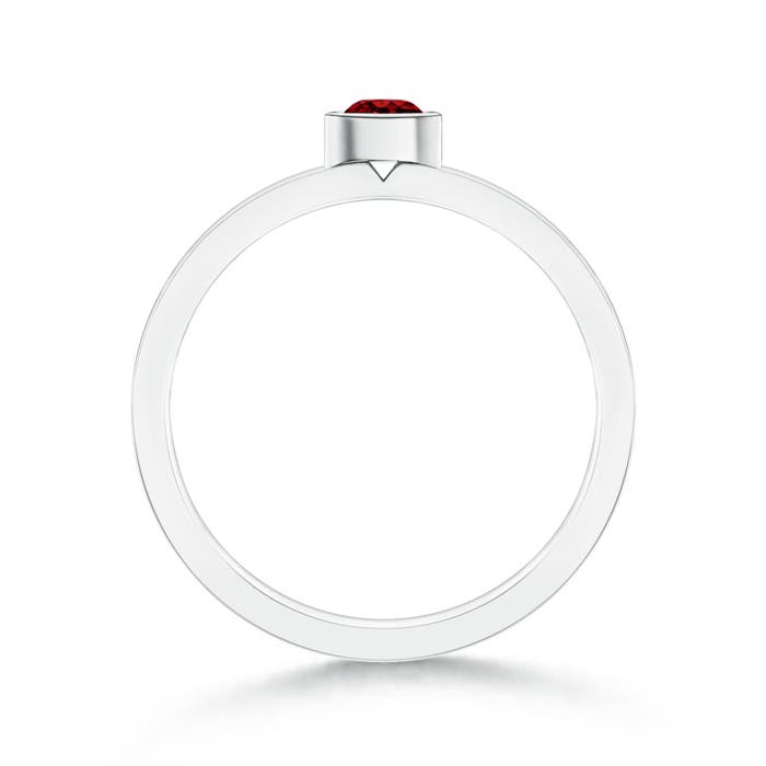 AAAA - Ruby / 0.23 CT / 14 KT White Gold