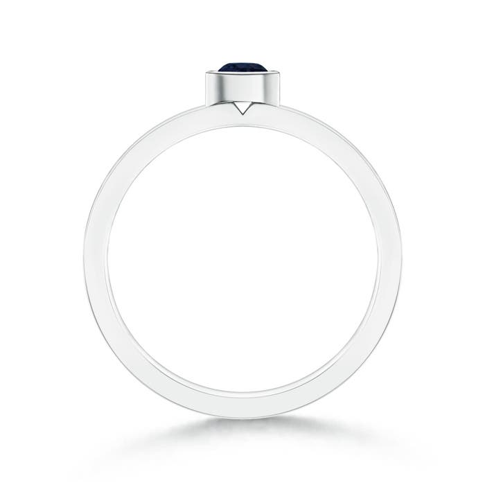 A - Blue Sapphire / 0.22 CT / 14 KT White Gold