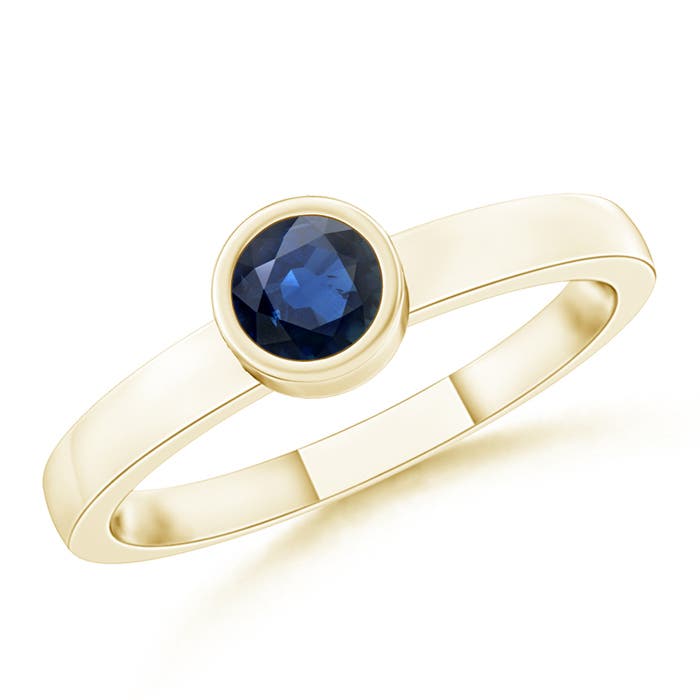 AA - Blue Sapphire / 0.22 CT / 14 KT Yellow Gold