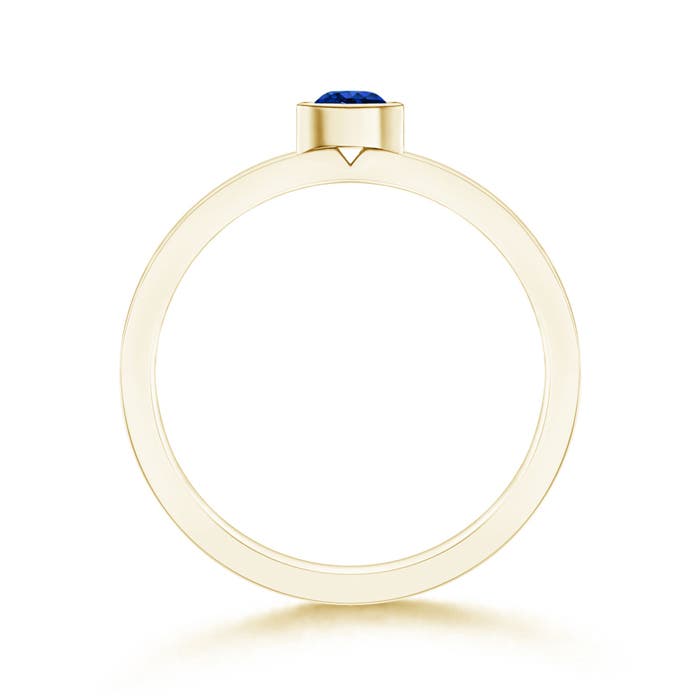 AAAA - Blue Sapphire / 0.22 CT / 14 KT Yellow Gold