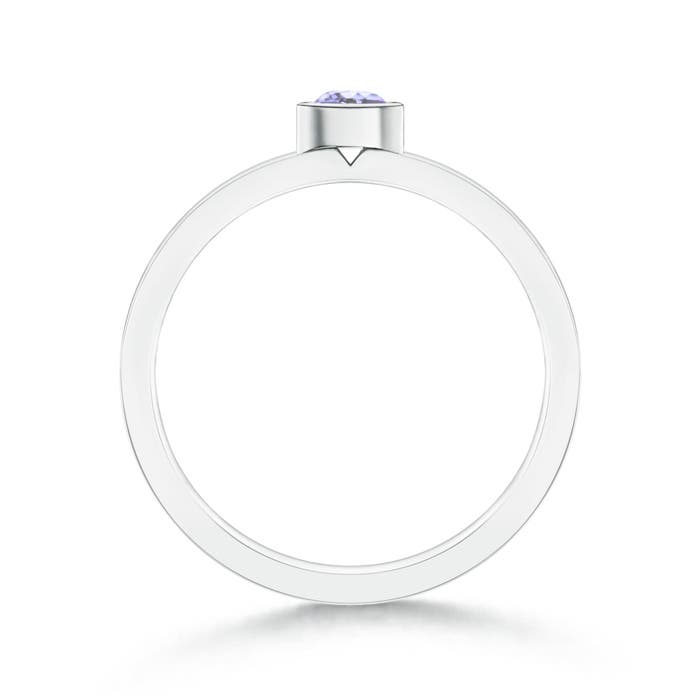 A - Tanzanite / 0.18 CT / 14 KT White Gold