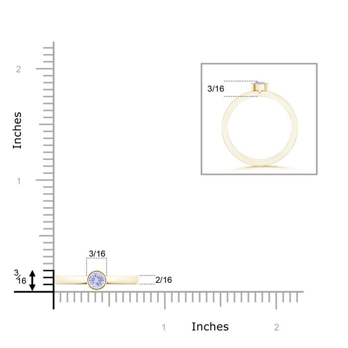 A - Tanzanite / 0.18 CT / 14 KT Yellow Gold