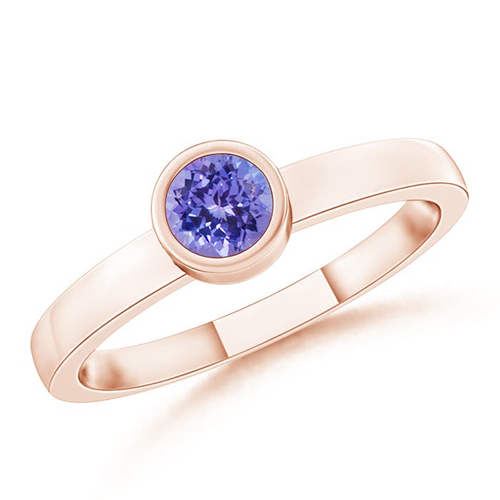 AAA - Tanzanite / 0.18 CT / 14 KT Rose Gold