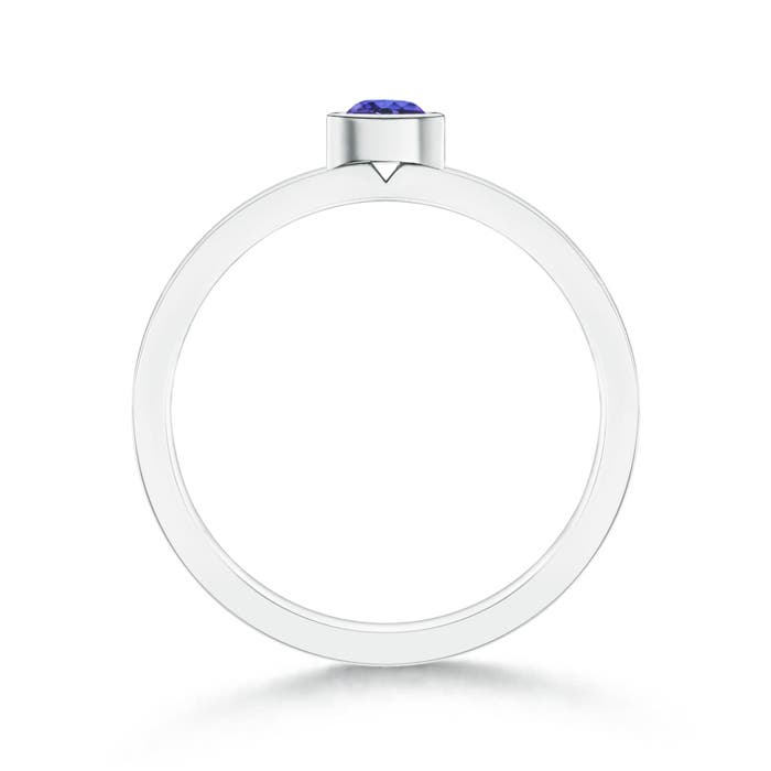 AAA - Tanzanite / 0.18 CT / 14 KT White Gold