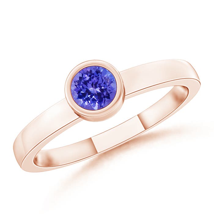 AAAA - Tanzanite / 0.18 CT / 14 KT Rose Gold