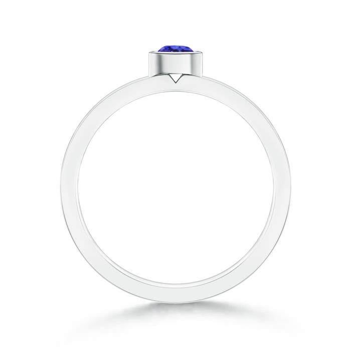 AAAA - Tanzanite / 0.18 CT / 14 KT White Gold