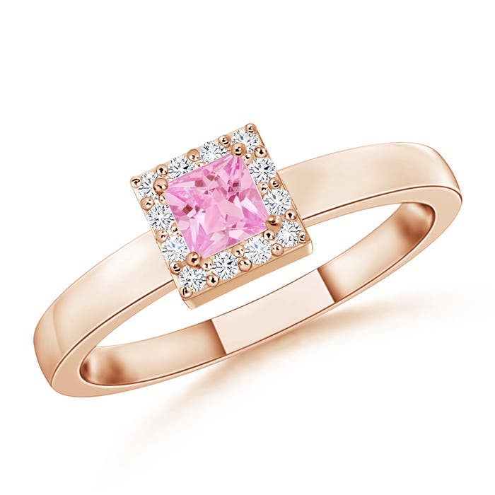 A - Pink Sapphire / 0.24 CT / 14 KT Rose Gold