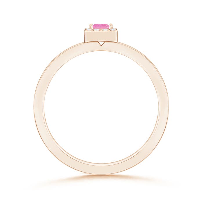 A - Pink Sapphire / 0.24 CT / 14 KT Rose Gold