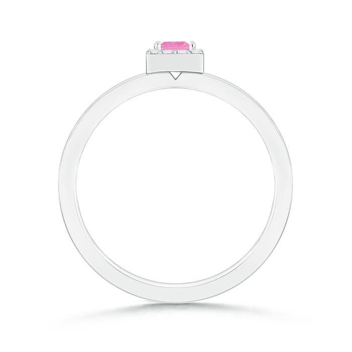 A - Pink Sapphire / 0.24 CT / 14 KT White Gold