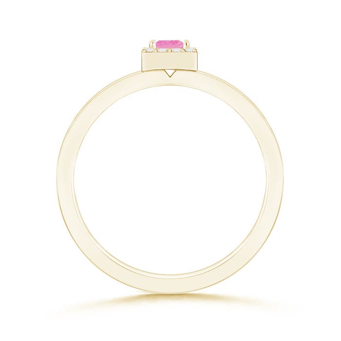 A - Pink Sapphire / 0.24 CT / 14 KT Yellow Gold