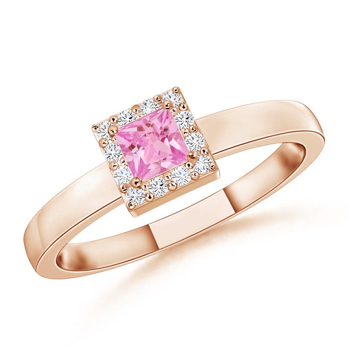 AA - Pink Sapphire / 0.24 CT / 14 KT Rose Gold