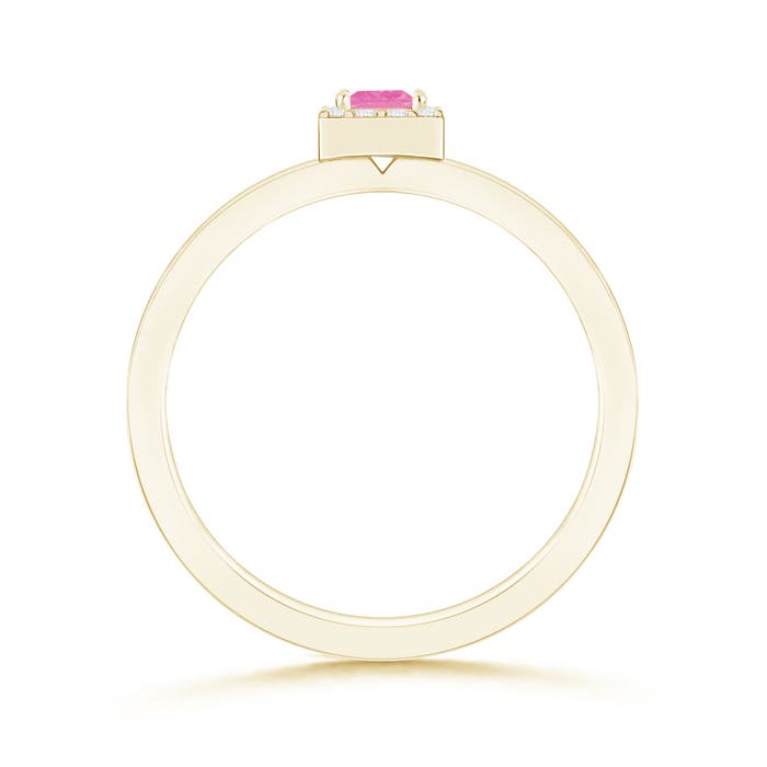 AA - Pink Sapphire / 0.24 CT / 14 KT Yellow Gold