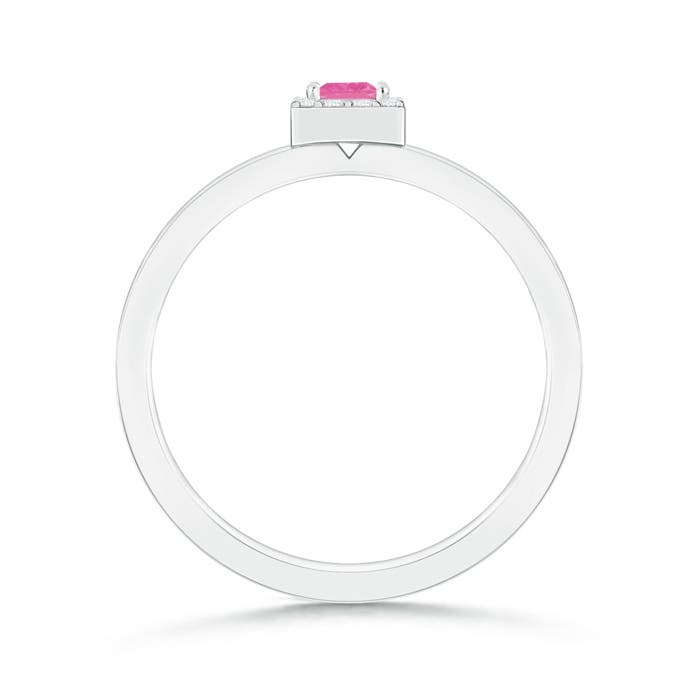 AAA - Pink Sapphire / 0.24 CT / 14 KT White Gold