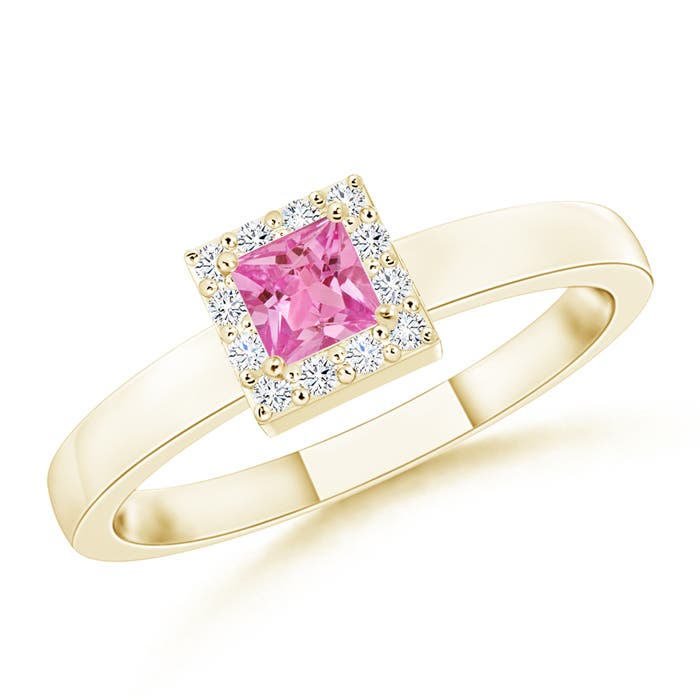 AAA - Pink Sapphire / 0.24 CT / 14 KT Yellow Gold