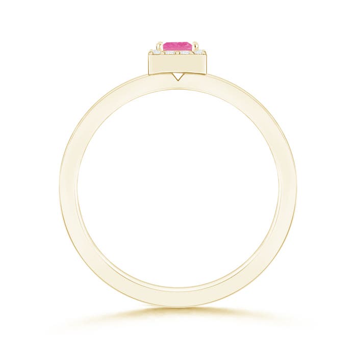 AAA - Pink Sapphire / 0.24 CT / 14 KT Yellow Gold