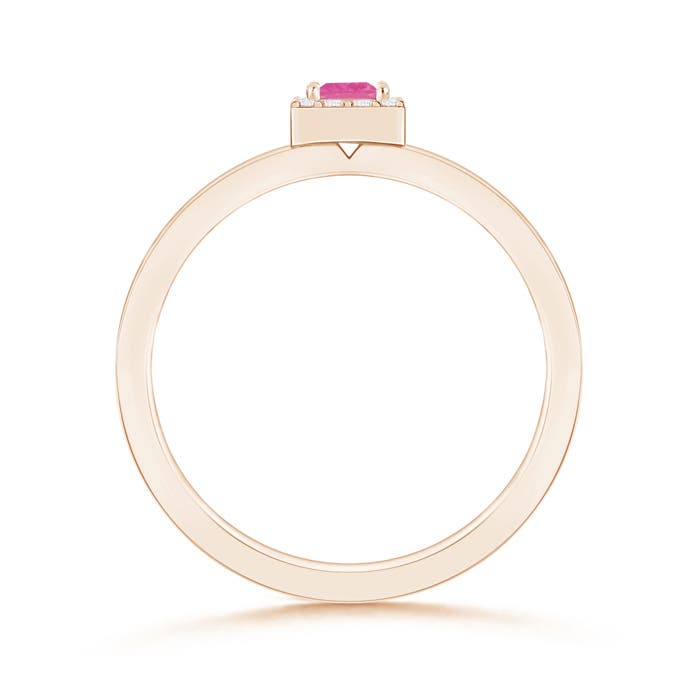 AAAA - Pink Sapphire / 0.24 CT / 14 KT Rose Gold