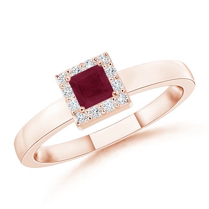 A - Ruby / 0.26 CT / 14 KT Rose Gold