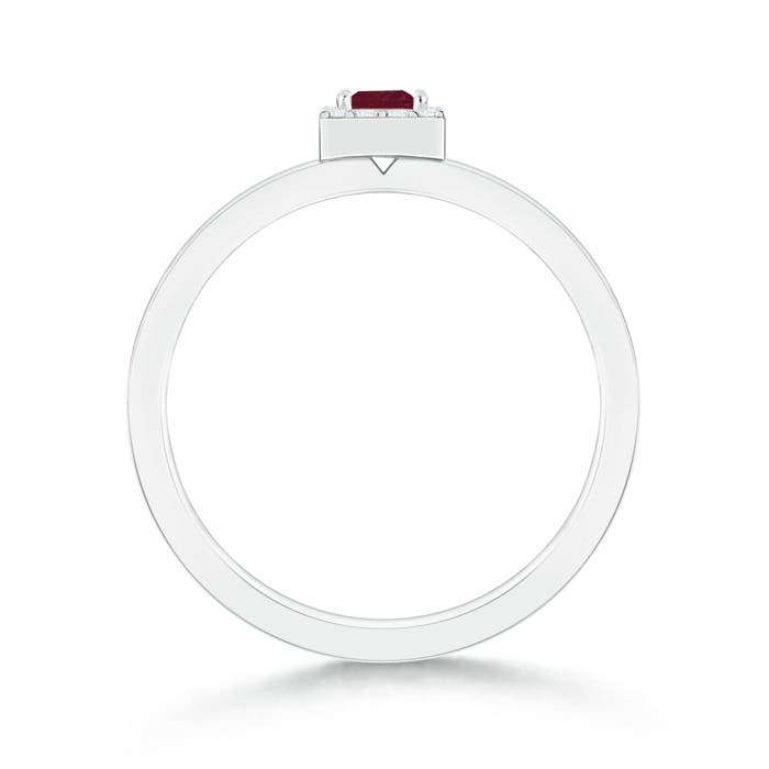 A - Ruby / 0.26 CT / 14 KT White Gold