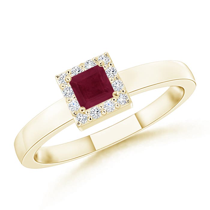 A - Ruby / 0.26 CT / 14 KT Yellow Gold