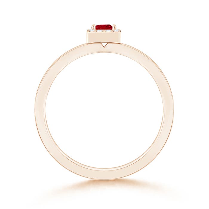 AAAA - Ruby / 0.26 CT / 14 KT Rose Gold