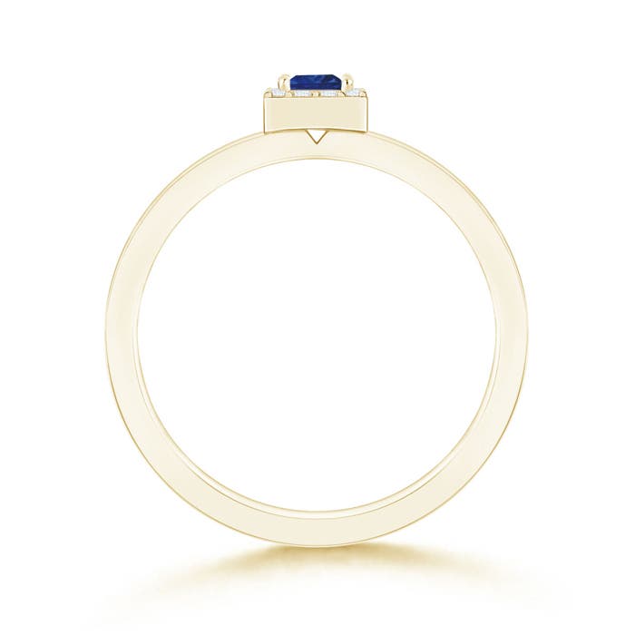 AAA - Blue Sapphire / 0.25 CT / 14 KT Yellow Gold