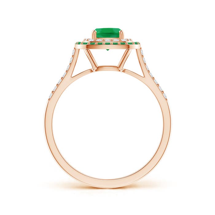 A - Emerald / 0.9 CT / 14 KT Rose Gold