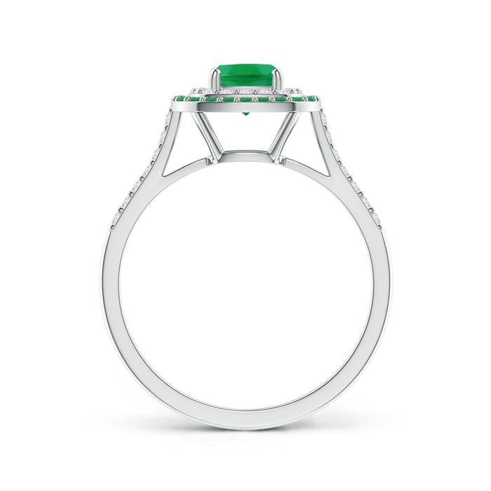 A - Emerald / 0.9 CT / 14 KT White Gold