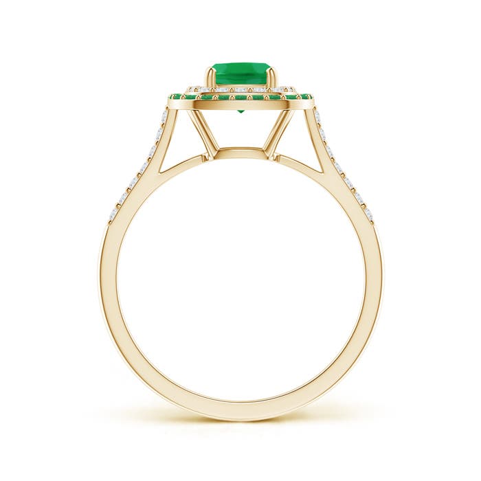 A - Emerald / 0.9 CT / 14 KT Yellow Gold