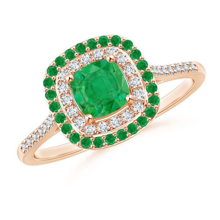 AA - Emerald / 0.9 CT / 14 KT Rose Gold