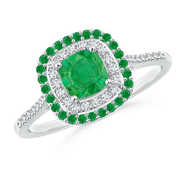 AA - Emerald / 0.9 CT / 14 KT White Gold