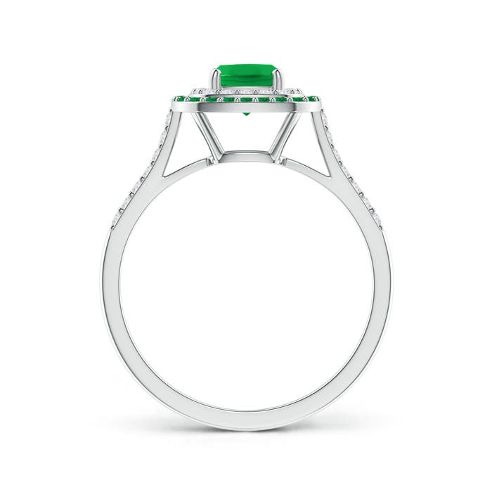 AAA - Emerald / 0.9 CT / 14 KT White Gold