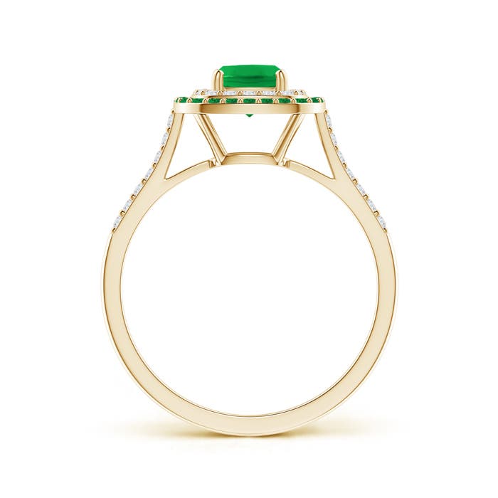 AAA - Emerald / 0.9 CT / 14 KT Yellow Gold