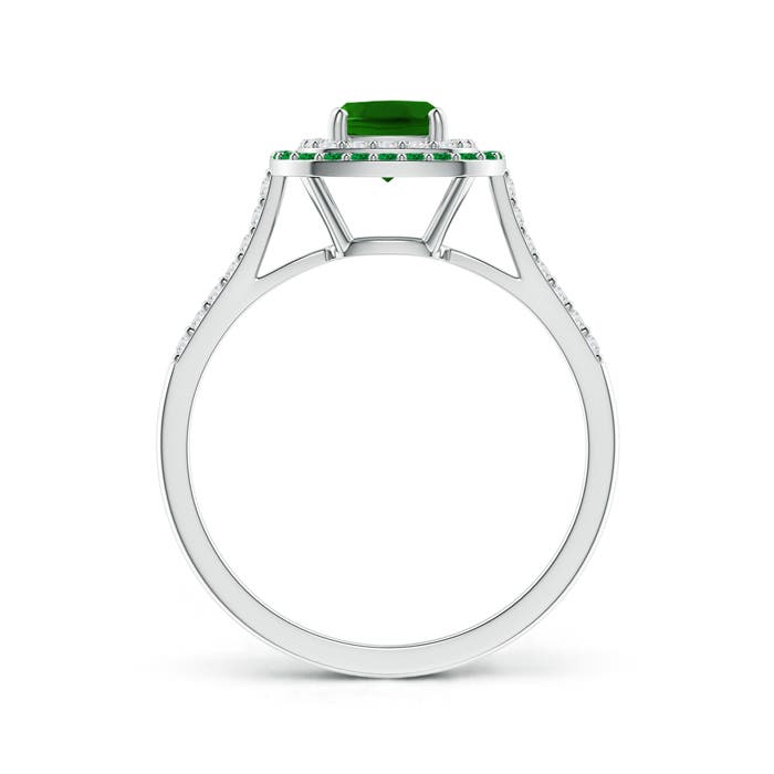 AAAA - Emerald / 0.9 CT / 14 KT White Gold