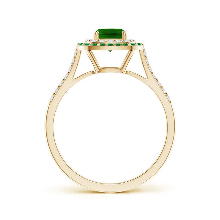 AAAA - Emerald / 0.9 CT / 14 KT Yellow Gold