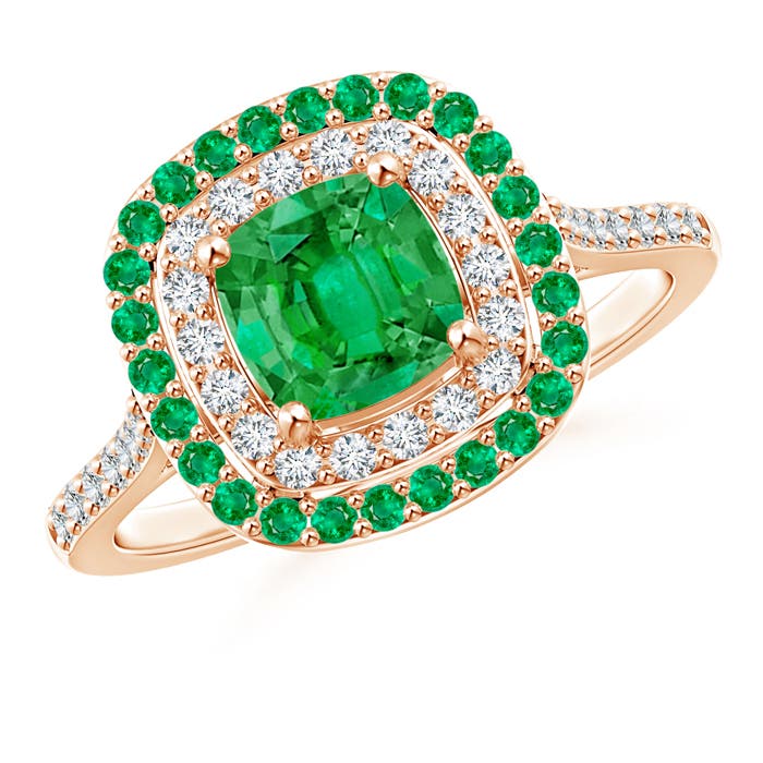 AAA - Emerald / 1.56 CT / 14 KT Rose Gold