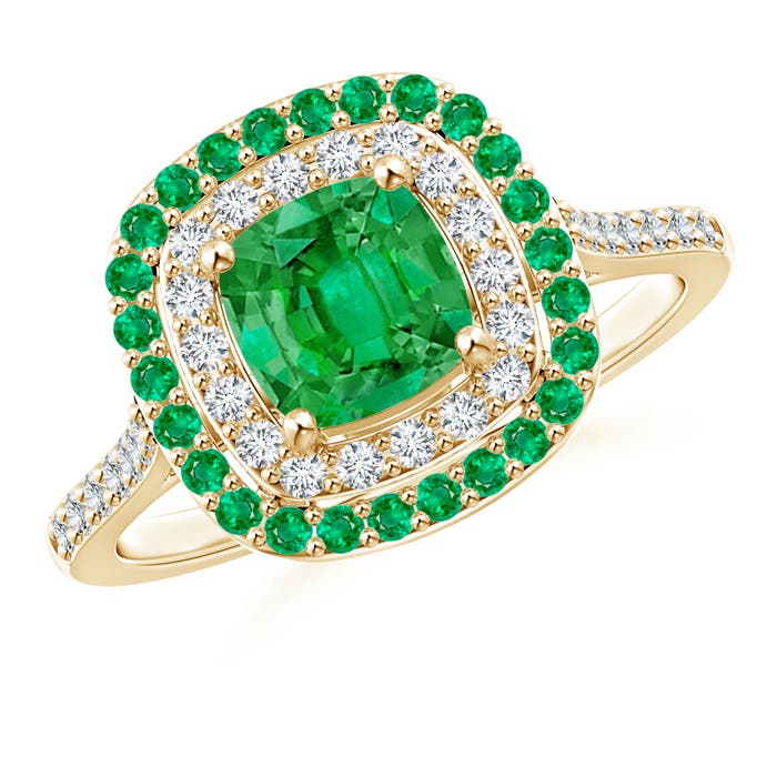 AAA - Emerald / 1.56 CT / 14 KT Yellow Gold