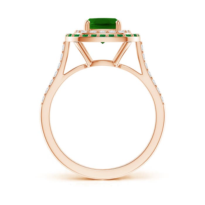 AAAA - Emerald / 1.56 CT / 14 KT Rose Gold