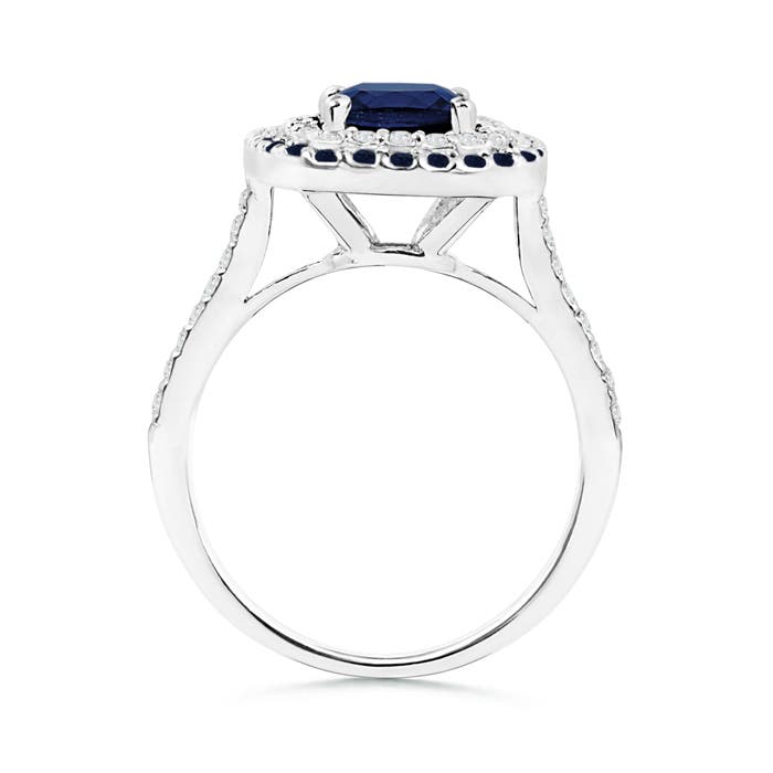 A - Blue Sapphire / 1.63 CT / 14 KT White Gold