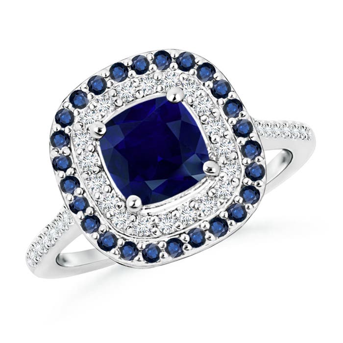 AA - Blue Sapphire / 1.63 CT / 14 KT White Gold