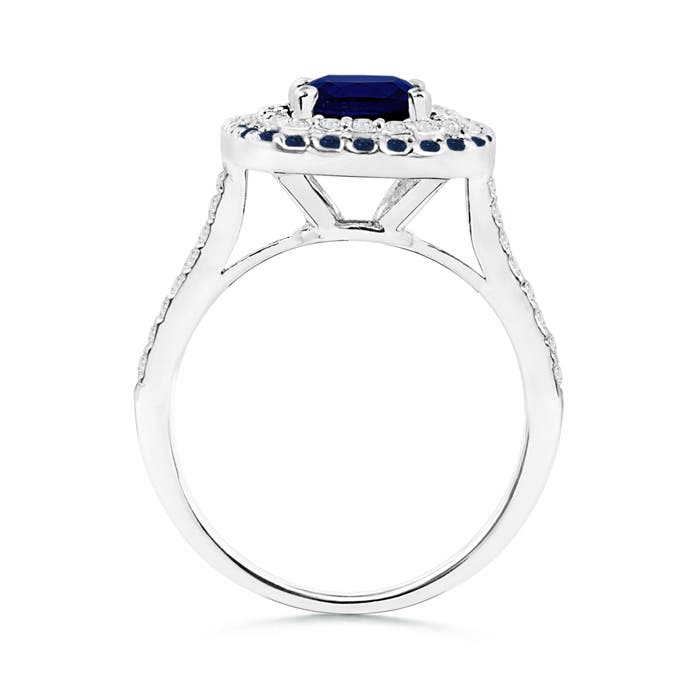 AA - Blue Sapphire / 1.63 CT / 14 KT White Gold