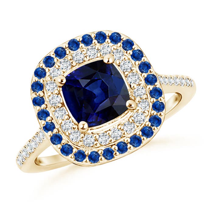 AAA - Blue Sapphire / 1.63 CT / 14 KT Yellow Gold