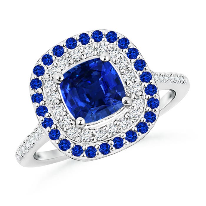 AAAA - Blue Sapphire / 1.63 CT / 14 KT White Gold