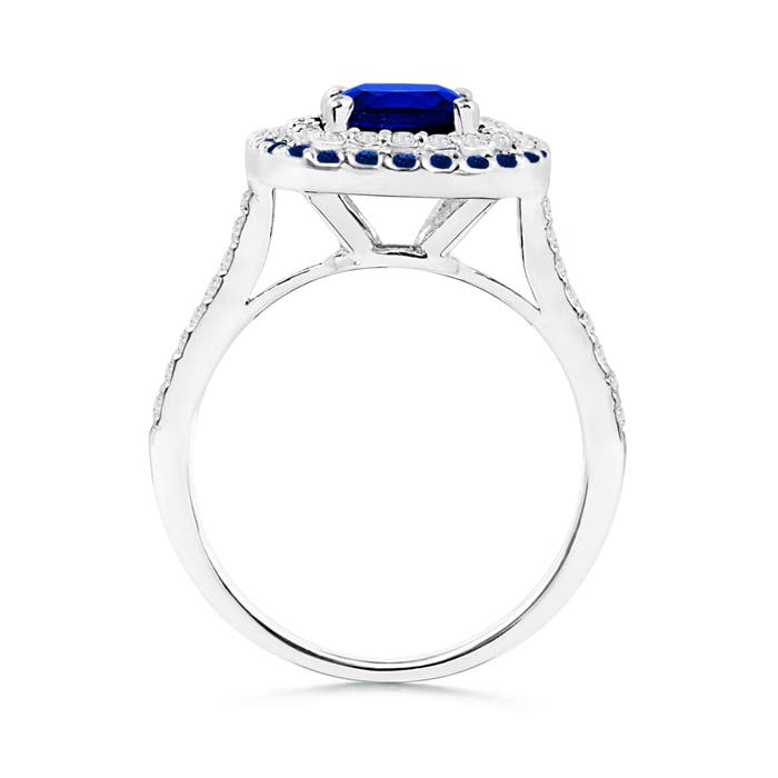 AAAA - Blue Sapphire / 1.63 CT / 14 KT White Gold