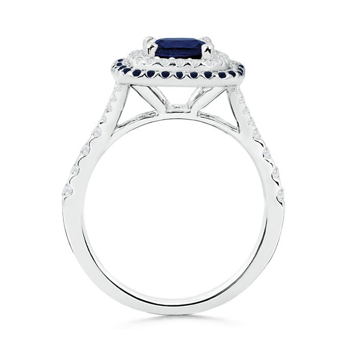 A - Blue Sapphire / 2.09 CT / 14 KT White Gold