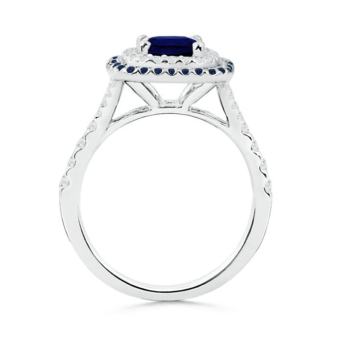 AA - Blue Sapphire / 2.09 CT / 14 KT White Gold