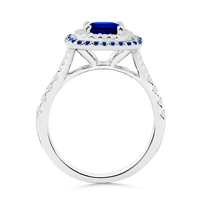 AAAA - Blue Sapphire / 2.09 CT / 14 KT White Gold