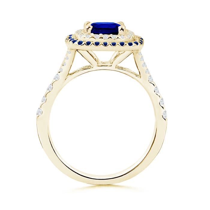 AAAA - Blue Sapphire / 2.09 CT / 14 KT Yellow Gold