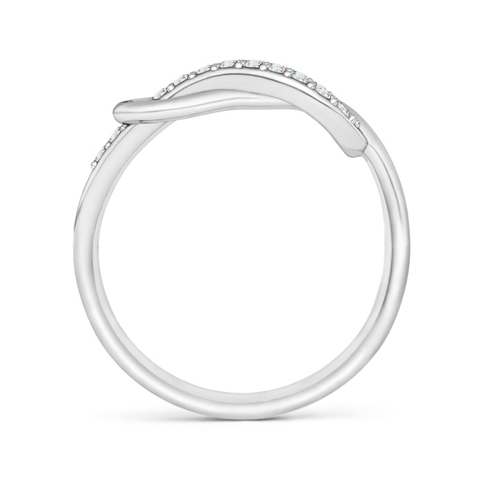 1.3mm GVS2 Encrusted Diamond Infinity Love Knot Ring in White Gold Side-1
