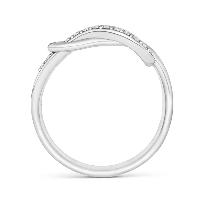 1.3mm HSI2 Encrusted Diamond Infinity Love Knot Ring in White Gold side-1